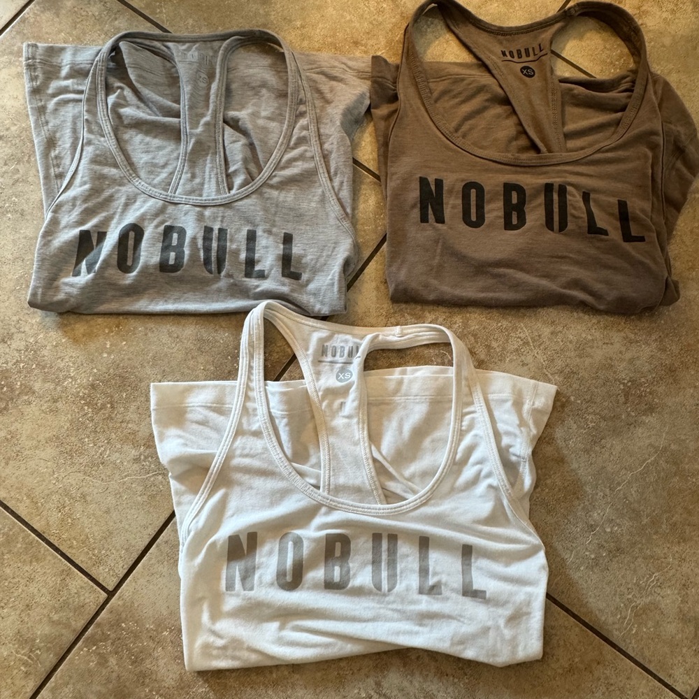 NOBULL Women's Tank Top Trio - Gray, Brown, White